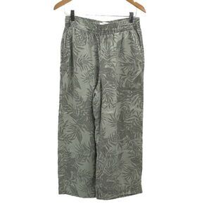 C & C California‎ Womens Tropical Palm Trees Print Wide-Leg Lyocell Pants Medium
